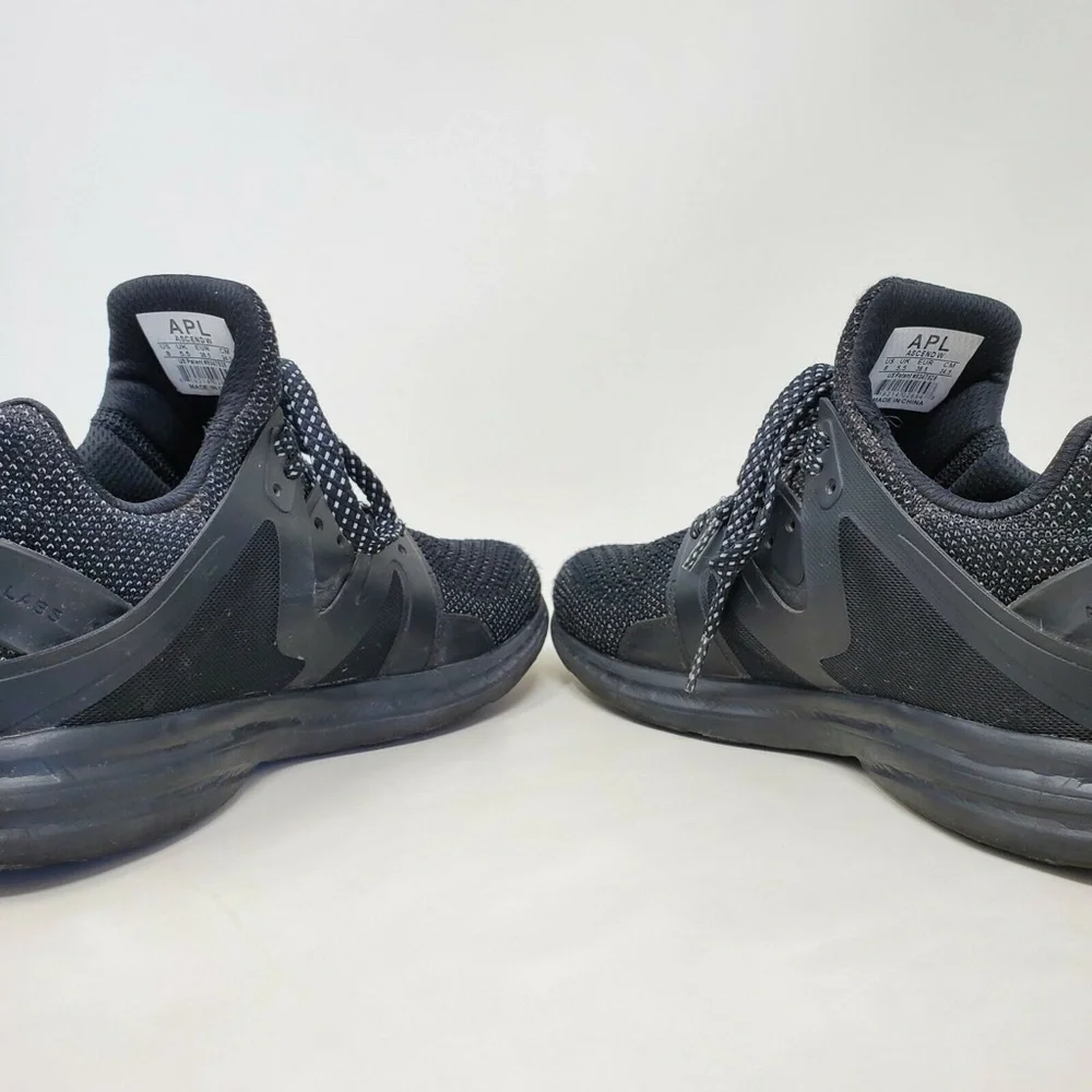 Lululemon APL Reflective Ascend Shoes Black Womens Size 8